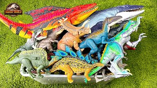 COLOSSAL BOX 140 Dinosaurs Jurassic World Camp Cretaceous Scorpius Rex Pentaceratops Tyrannosaurus [upl. by Rafaelita]