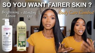 Body Lotions amp Oil Combinations Guaranteed To Get Fairer Skin  Fix Stretchmarks amp Achieve Even Tone [upl. by Einehpets]