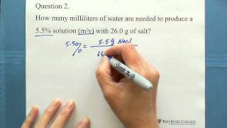 5 Concentration of a Solution Mass  Volume Percent mv 1 [upl. by Idnir333]