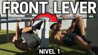 Nivel 1 De como empezar front lever [upl. by Bolten734]