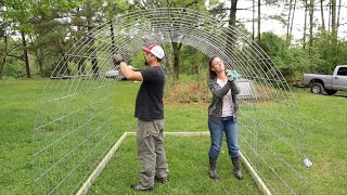 A HOOP COOP for our NEW CHICKENS [upl. by Anerat]