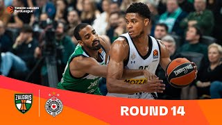 ZalgirisPartizan  Round 14 Highlights  202324 Turkish Airlines EuroLeague [upl. by Enneles767]