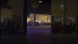 Palm Springs motorcycle police officer takes out crowd of people parade xmas parade motorcycle [upl. by Walden]