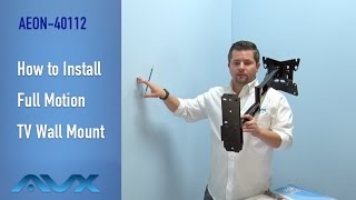 How to Install Full Motion TV Wall Mount AEON40112 [upl. by Atiuqin204]