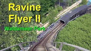 2018 Ravine Flyer II Wooden Roller Coaster Front Seat and Other Seats On Ride HD POV Waldameer Park [upl. by Akinas]