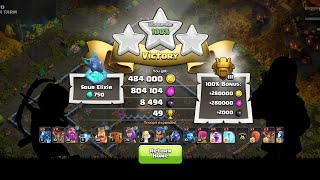 49 Trophies🏆 Titan League 3 Star Attack  Clash Of Clans [upl. by Ennahoj169]