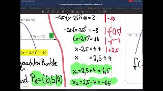 Fehlende Koordinaten berechnen Parabel quadratische Funktion [upl. by Stranger773]