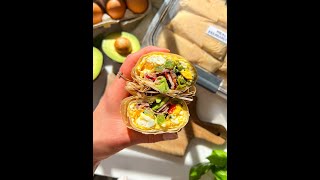 baked feta eggs  meal prep breakfast burritos I breakfastideas mealprep [upl. by Aunson]