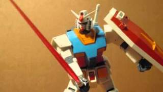 RX782 Gundam Beam Saber test Stop motion GUNPLA [upl. by Navanod]