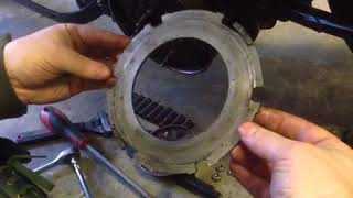 Harley Davidson WL Clutch Disks disassembling [upl. by Adnolehs]