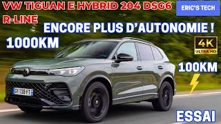 VW Tiguan eHybrid 204ch DSG6 RLine  Encore plus dautonomie 1000km 😳 [upl. by Nyleaj]