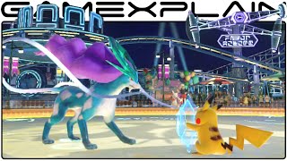 Pokkén Tournament Wii U  NEW Diggersby Land Stage  Pikachu vs Suicune Gameplay 60fps [upl. by Sarene]