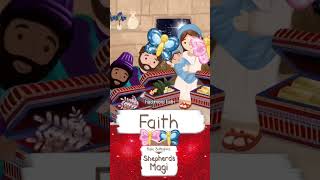 FAITH MAGI AND SHEPHERDS · BIBLE STORIES FOR CHILDREN KIDS · ANIMATED CARTOON JESUS shorts [upl. by Cazzie]