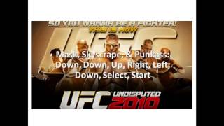 UFC Undisputed 2010 Cheats Codes For PS3 [upl. by Dael662]