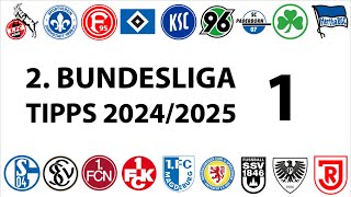 Bundesligatipps 2Liga  1Spieltag  Saison 20242025 [upl. by Gurtner]