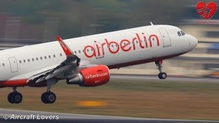 Sharklets Air Berlin A321 DABCL Takeoff  Germany BerlinTegel 190914 [upl. by Jillene]