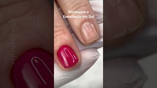 Como fazer esmaltação em gel na unha natural nails gelnailpolish unhas nailart esmalteemgel [upl. by Colombi]