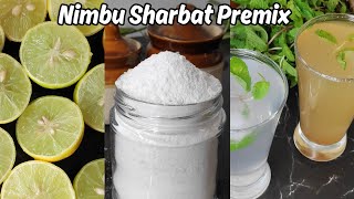 Nimbu sharbat premix Nimbu shikanji Nimbu sharbat recipe  Summer drinks  Sharbat Nimbu pani [upl. by Helaina822]