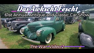 Das Awkscht Fescht 61st Antique and Classic Car Show 2024 video 2 Shark Nose GrahamOaklandLincoln [upl. by Llerrat]