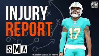 NFL Injury Report  Tyreek Hill Jaylen Waddle Brock Bowers  more [upl. by Atibat]