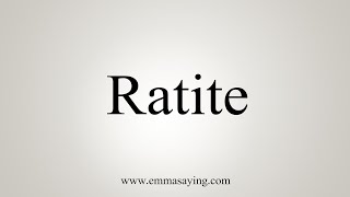 How To Say Ratite [upl. by Kenwrick477]