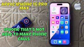 How To Fix An iPhone 16 Pro Max That’s Not Able To Make Phone Calls Quick amp Easy [upl. by Harleigh382]