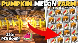 Minecraft EASY Automatic MELON amp PUMPKIN Farm Tutorial 121 [upl. by Deny981]