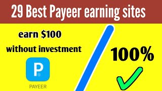 29 best Payeer earning sites  earn 100 from Payeer earning site by Irfan Rai [upl. by Mirilla]