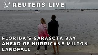 LIVE Sarasota Bay near where Hurricane Milton is expected to make landfall on Floridas west coast [upl. by Oluas]