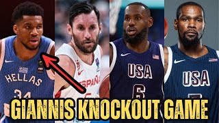 LEBRON is Called the GOAT by Fans  Its Like a KNOCKOUT Game for Giannis Against Spain [upl. by Tisbee]