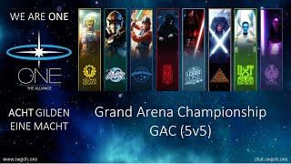 SWGOH GAC 5v5 GL Leia ohne Ultimate vs Gungans  DC9 Team [upl. by Durgy]