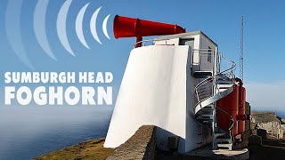 Sounding The Sumburgh Head Foghorn The Last Working Foghorn in Scotland [upl. by Dumas199]