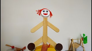 BONECO EQUILIBRISTA DE PALITOS  ARTE MATEMÁTICA E FÍSICA [upl. by Euv]