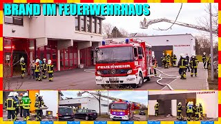 ⭕️ Brand im Feuerwehrhaus ⭕️ 🔥 Wehrleute löschen Feuer im eigenen Haus 🚒 Feuerwehr Waiblingen [upl. by Ntsyrk]