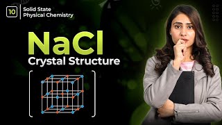 Crystal structure of NaCl  NaCl crystal structure solid state [upl. by Jamill538]