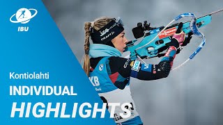 Biathlon World Cup 2223 Kontiolahti Women Individual Highlights [upl. by Tormoria]