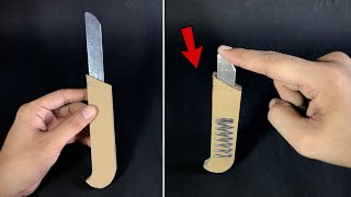 How to Make Cardboard Knife  Crafts  Dahiya Experiments [upl. by Atnoid]