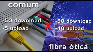 🛜 TESTANDO INTERNET  COMUM vs FIBRA ÓTICA Pacote 50Mb [upl. by Eaneg170]