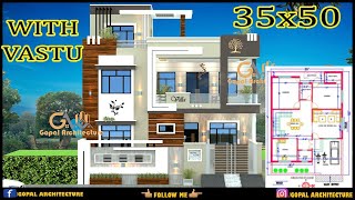 35X50 House Plan With Vastu 3550 2 Floor House Design 5BHK House Plan Gopal Architecture 20 [upl. by Carleton]