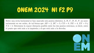 ONEM 2024 NIVEL 1 FASE 2 PROBLEMA 9 [upl. by Baptist]