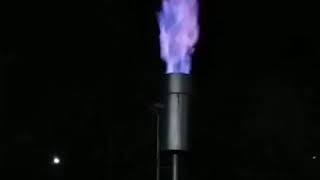 Methane gas flare in Biogas plant [upl. by Oiril]