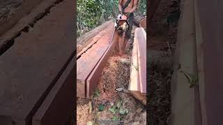 Precise cutting of the board with a chainsaw [upl. by Macur]