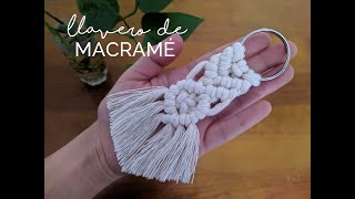 Llavero de macramé PASO A PASO  Tutorial de macramé FÁCIL [upl. by Malilliw]