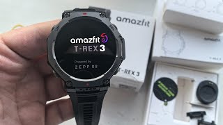 Amazfit TRex 3 Rugged Military Over 3 Weeks of Battery Life SmartWatch [upl. by Aixela]