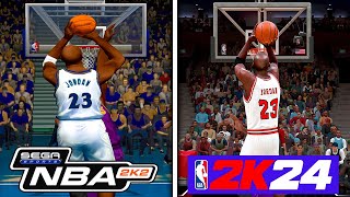 Fadeaway With Michael Jordan In Every NBA 2K [upl. by Lombardi]