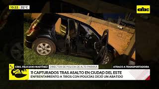 Un abatido y 10 detenidos tras asalto y balacera en Ciudad del Este [upl. by Saudra]