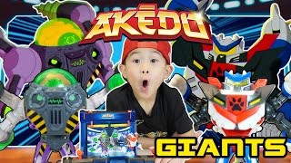 Can Daddy Beat My GIANT Akedo Warriors Toys for kids [upl. by Grounds570]