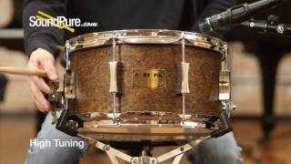 Pork Pie 7x13 Brandied Peach Maple Snare Drum  Walnut Oil Quick n Dirty [upl. by Vivica]