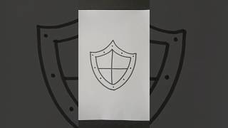 Draw a Shield shield easydrawing howtodraw [upl. by Orna]