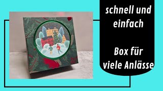 Box  Verpackung für Weihnachten Geburtstag schnell und einfach [upl. by Ativ]